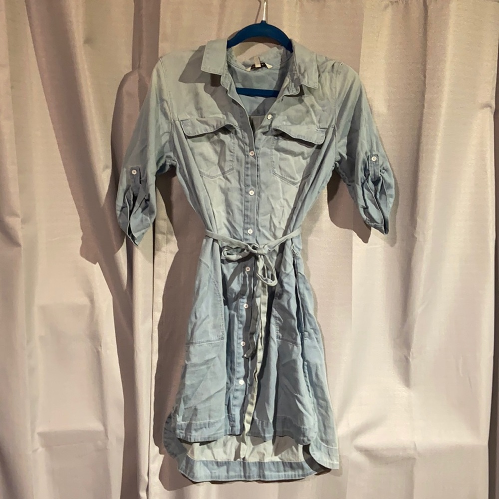Light denim Calvin Klein dress.